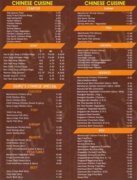 restaurant guru|guru's menu.